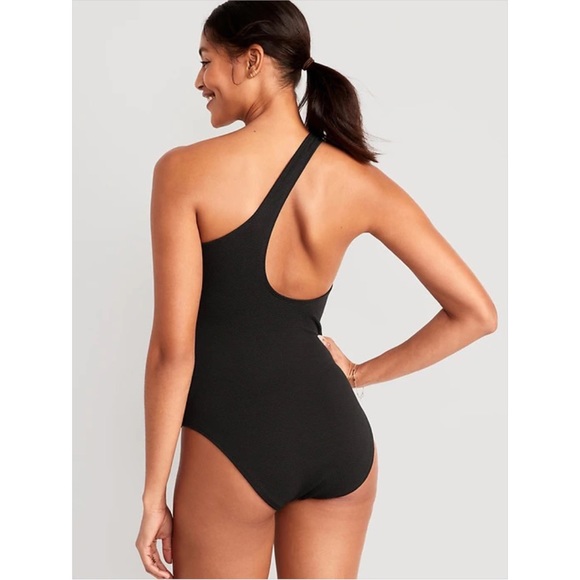 NWT Old Navy Pucker One-Shoulder One-Piece Swimsuit - Picture 3 of 8